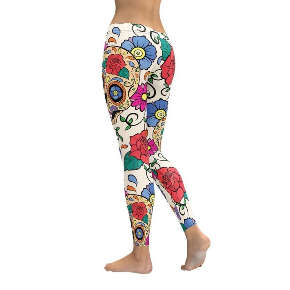 FIERCEPULSE DIA DE MUERTOS LEGGINGS‎ SZ S NWOT